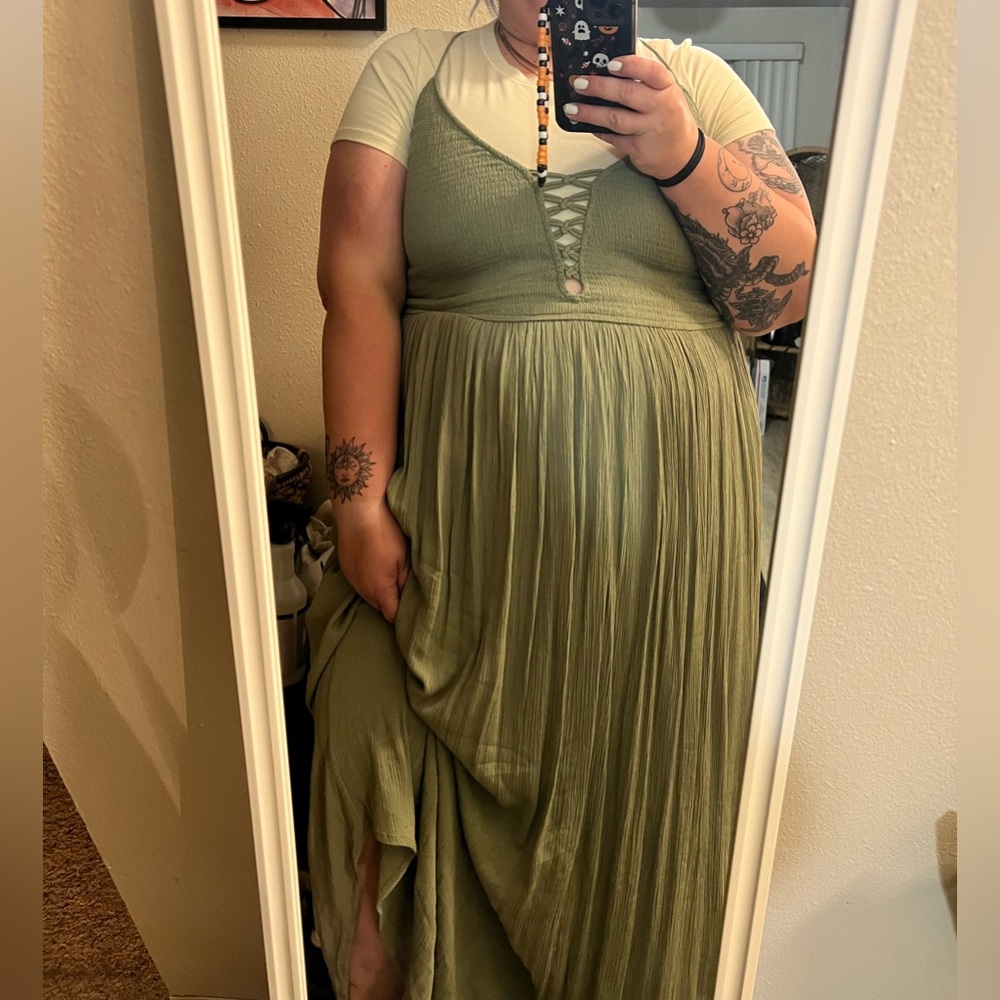 Forever 21 Sage green sleeveless dress 3x